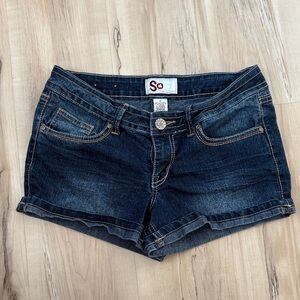 SO Women's Dark Wash Jean Shorts